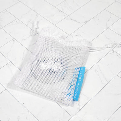 Shower Burst Inside White Mesh Bag