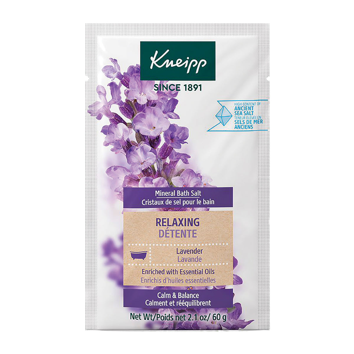 Kneipp Relaxing Mineral Bath Salt, 2.1 oz