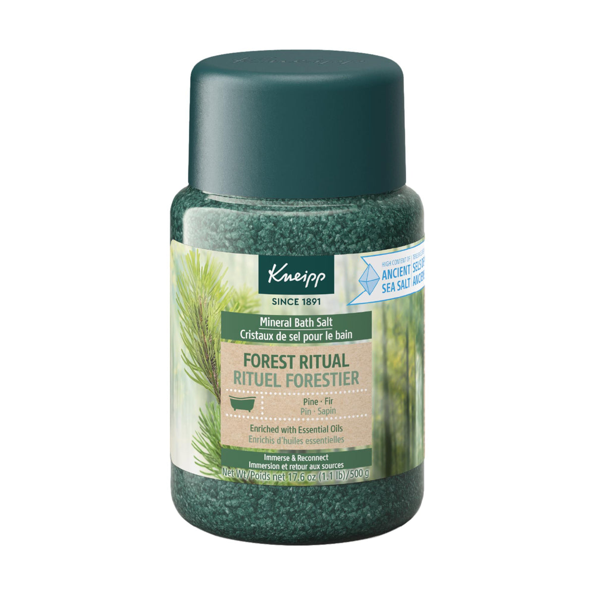 Kneipp Mineral Bath Salt, Forest Ritual Pine & Fir, 17.63 oz