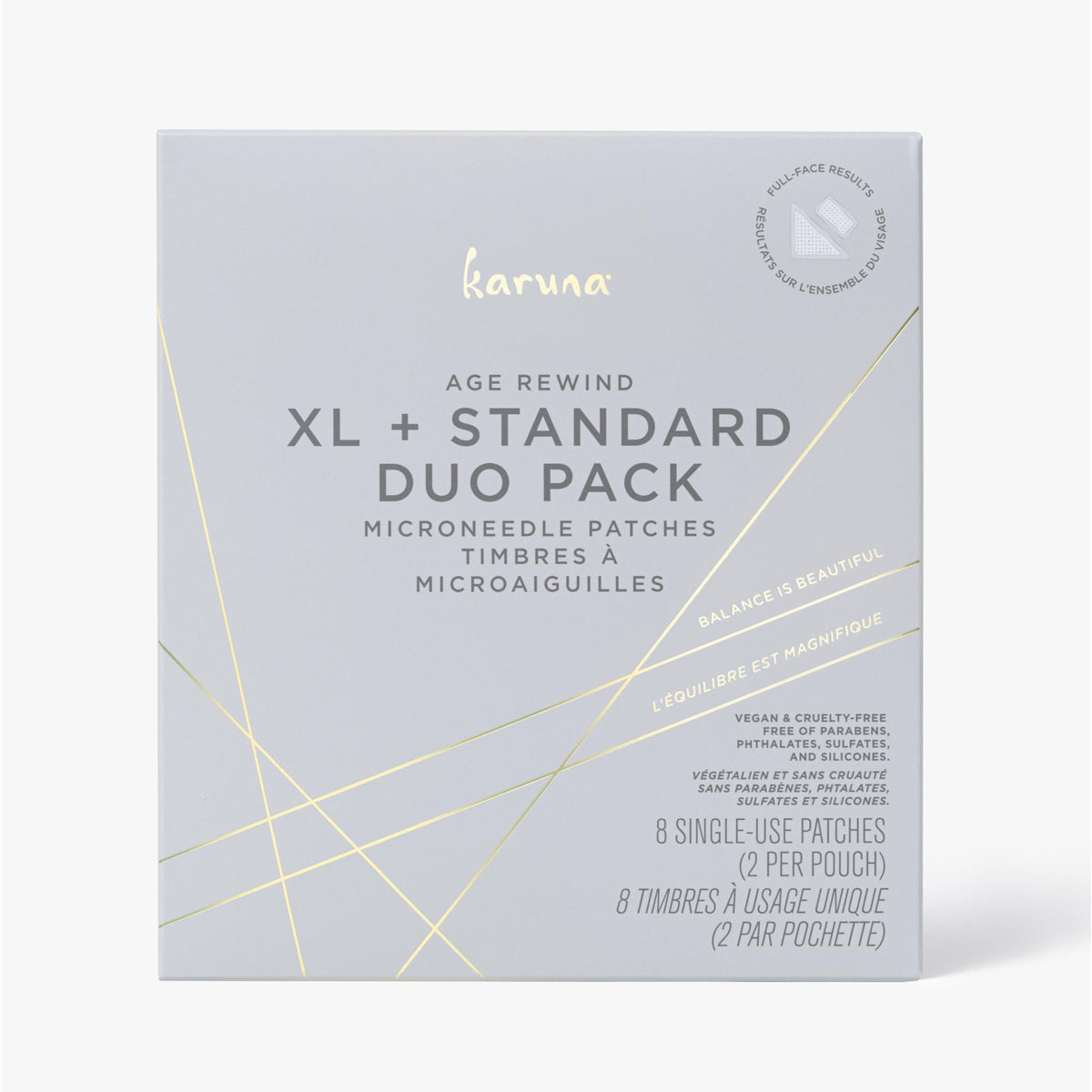 Karuna Age Rewind Microneedle Patches, XL+ Standard Duo Pack