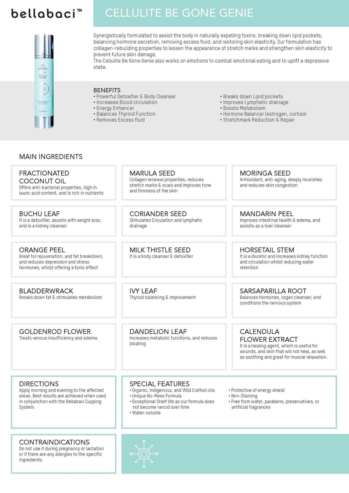 Bellabaci Cellulite Be Gone Genie, 4 fl oz
