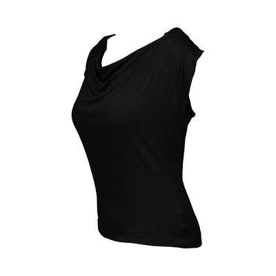 Jholie London Jersey Boat Neck Tee, Black, Small