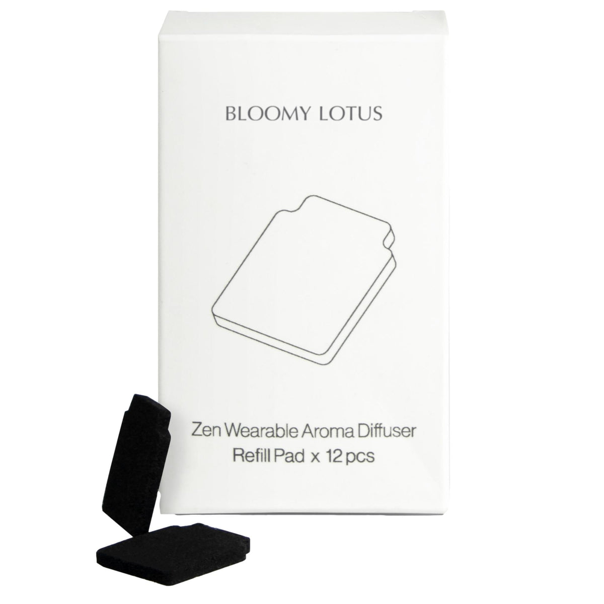 Bloomy Lotus Zen Wearable Negative Ion Diffuser Refills, 12 ct