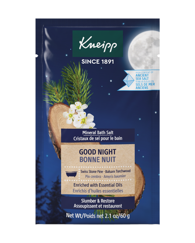 Kneipp Mineral Bath Salt, Good Night Swiss Stone Pine & Balsam Torchwood