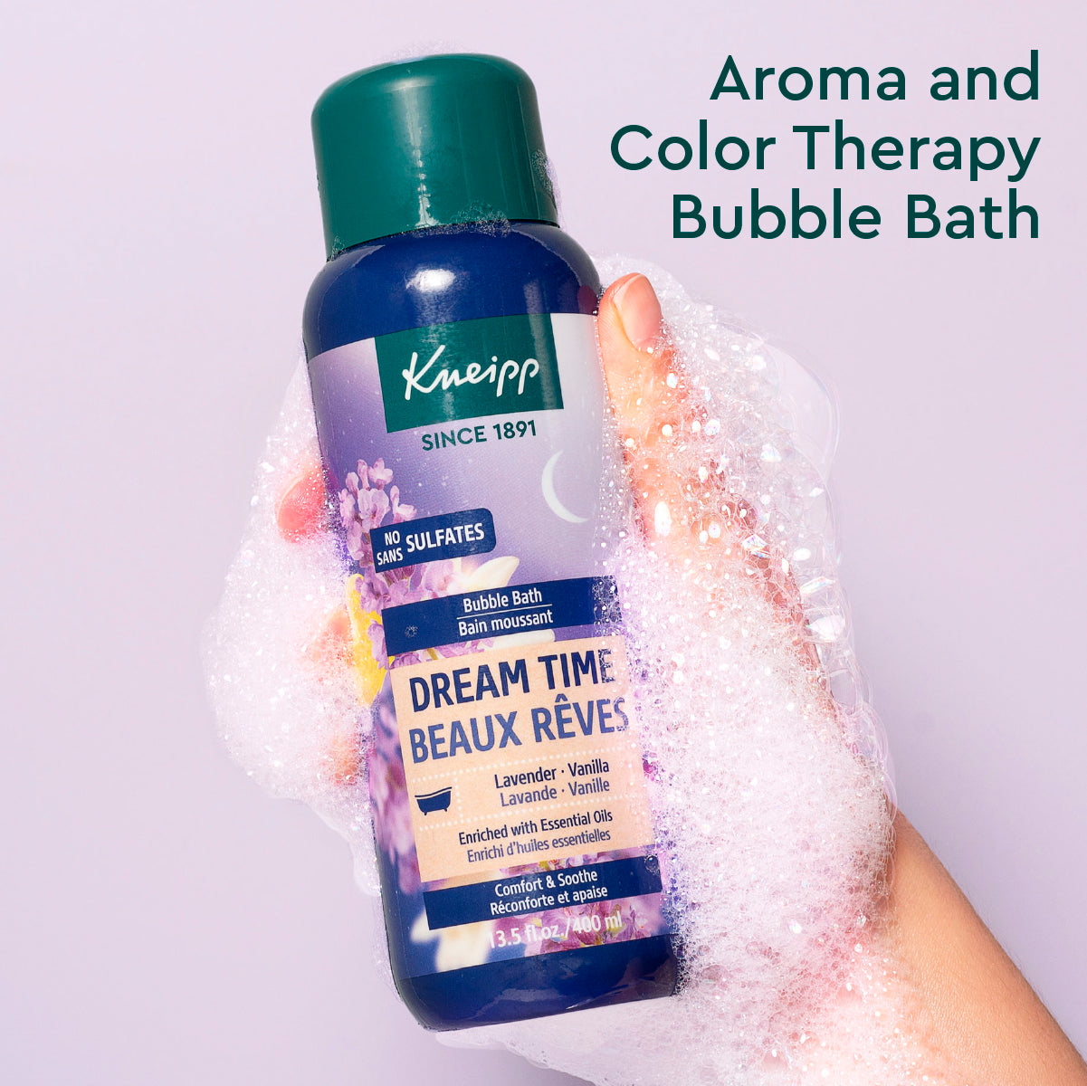 Kneipp Lavender & Vanilla Bubble Bath, Dream Time, 13.52 fl oz