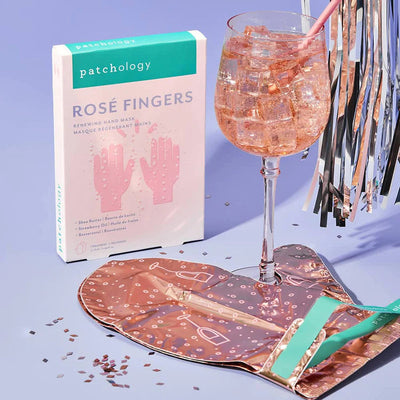 Patchology Serve Chilled Rosé Fingers, Hydrating & Anti-Aging Hand Mask, 1 ct