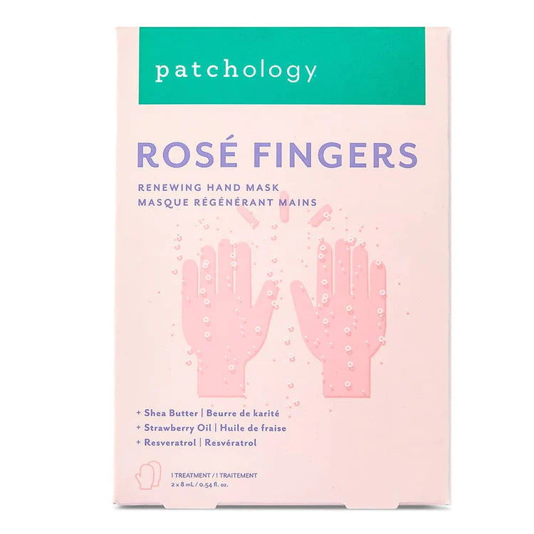 Patchology Serve Chilled Rosé Fingers, Hydrating & Anti-Aging Hand Mask, 1 ct