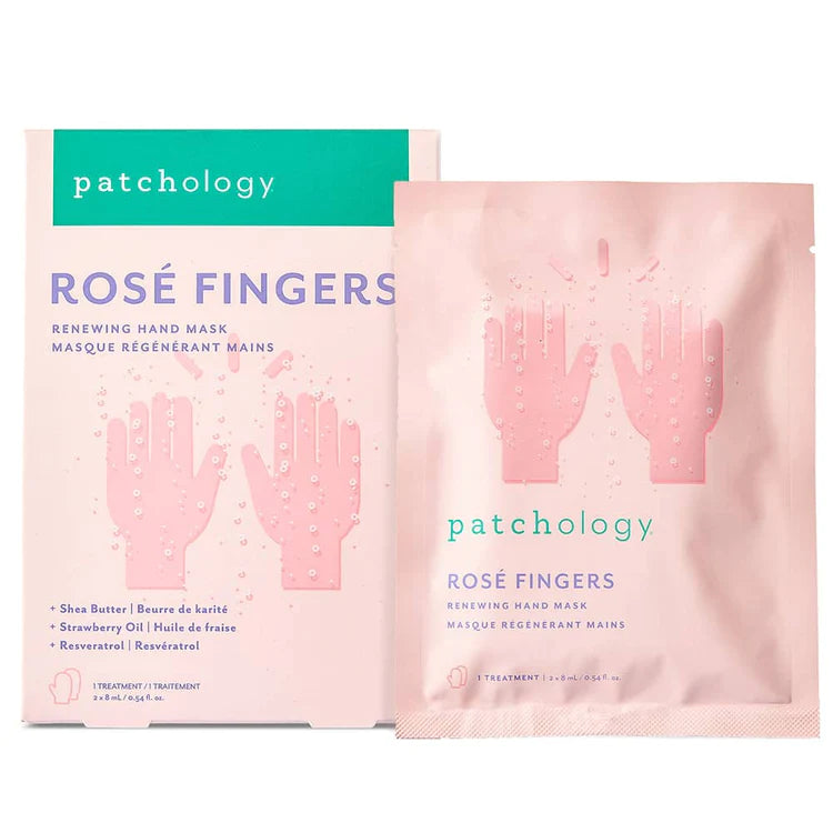 Patchology Serve Chilled Rosé Fingers, Hydrating & Anti-Aging Hand Mask, 1 ct