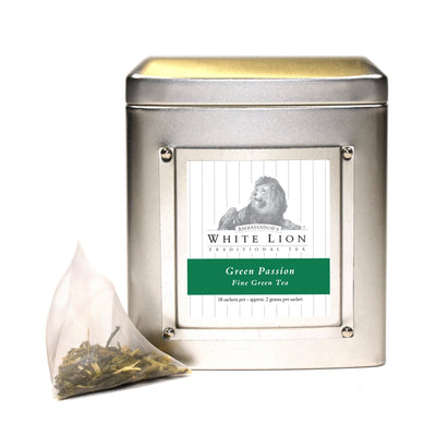 White Lion Green Passion Tea Tin 18 Ct.