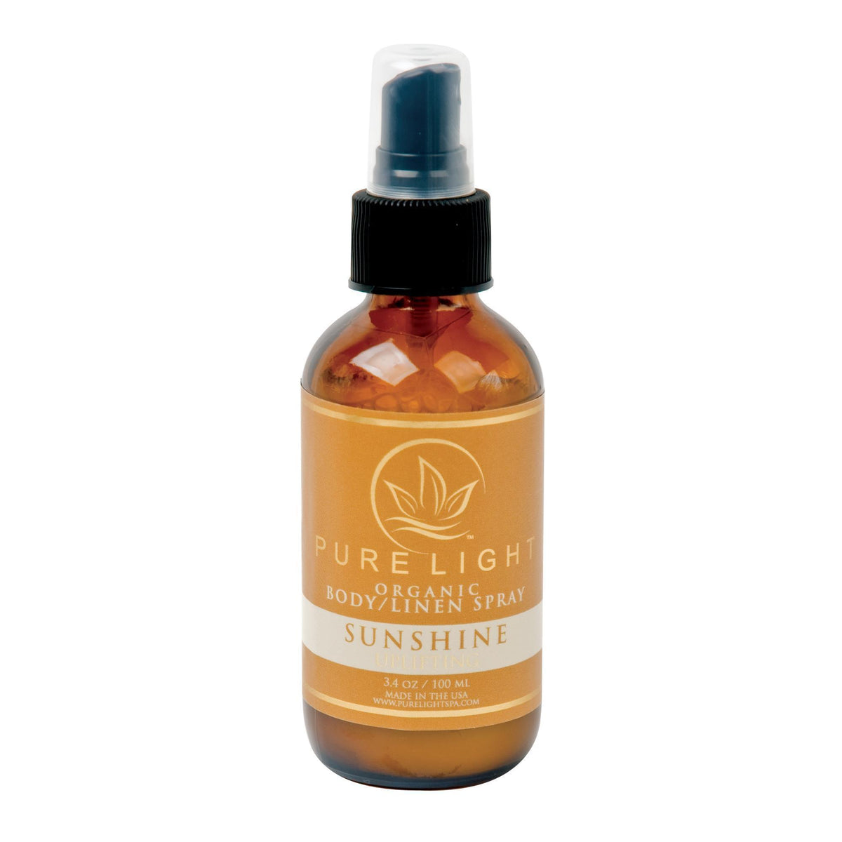Aromatherapy Pure Light Organic Body  and  Room Spray / Sunshine / 4oz