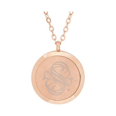 Serina & Company Stainless Steel Rose Gold Swirls Pendant