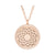 Jewelry Stainless Steel Rose Gold Sunflower Crystal Pendant